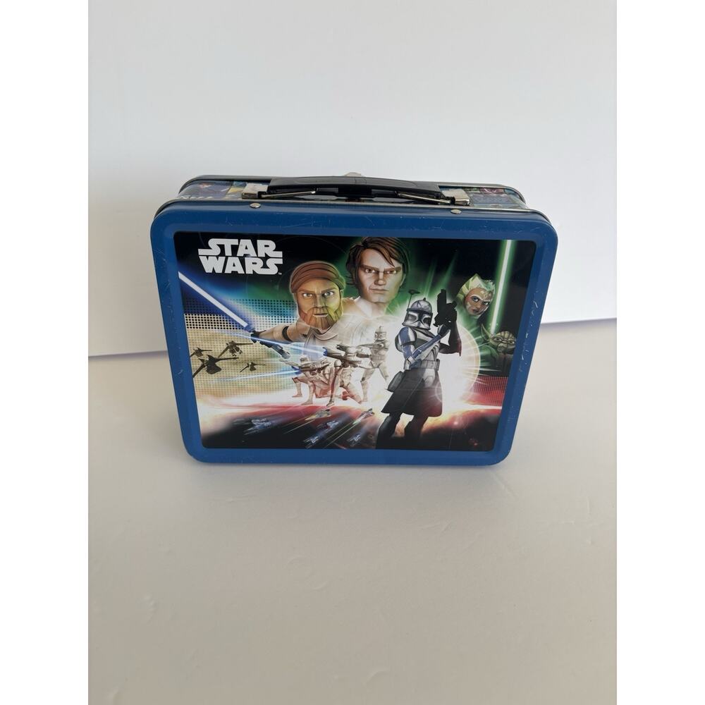 2011 LUCASFILM GALERIE STAR WARS CLONE WARS LUNCH BOX Tin Tote Preowned
